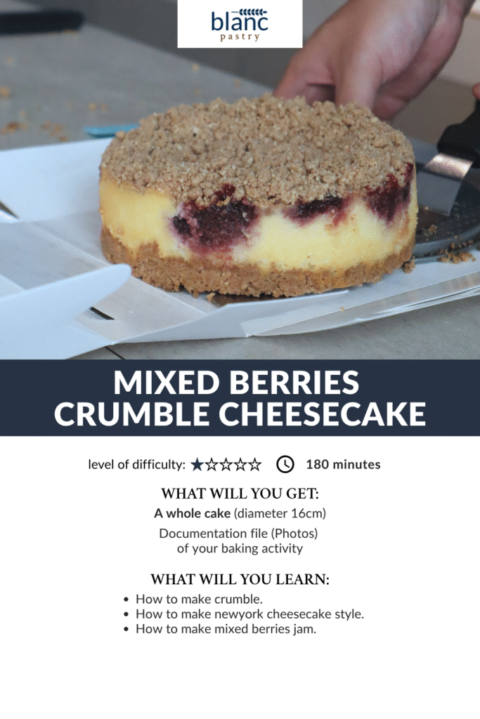 Mixed Berries Crumble Cheesecake
